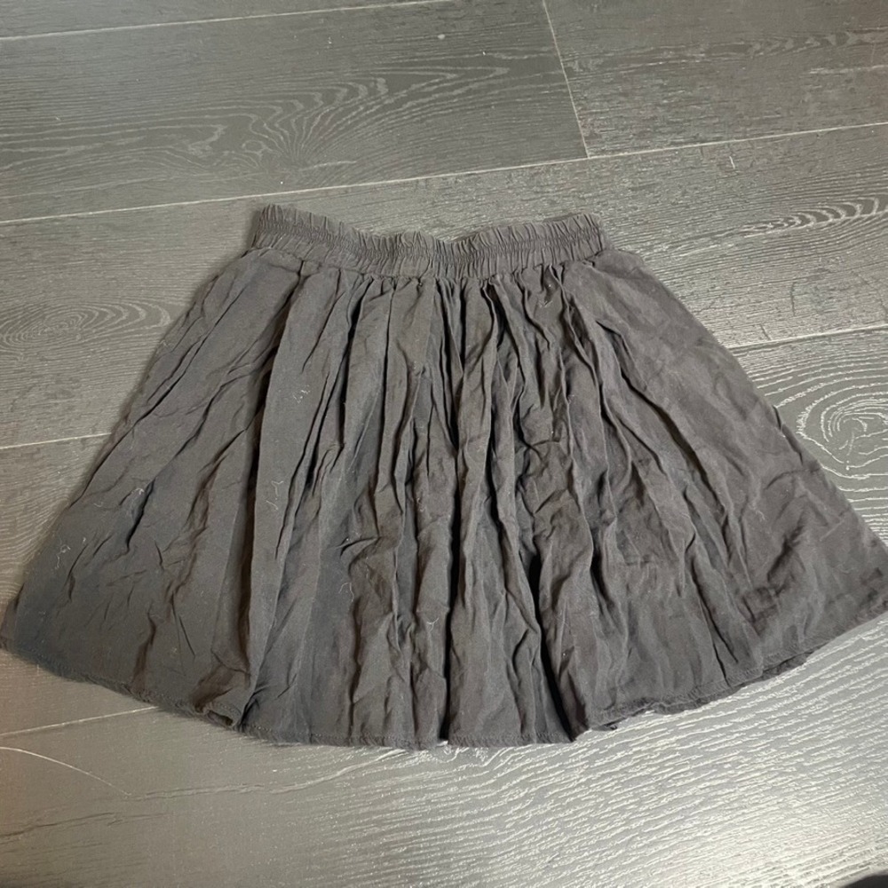 Fashion Maps Womens Black Elastic Waist Pleated Flared Mini Skirt Skater Style